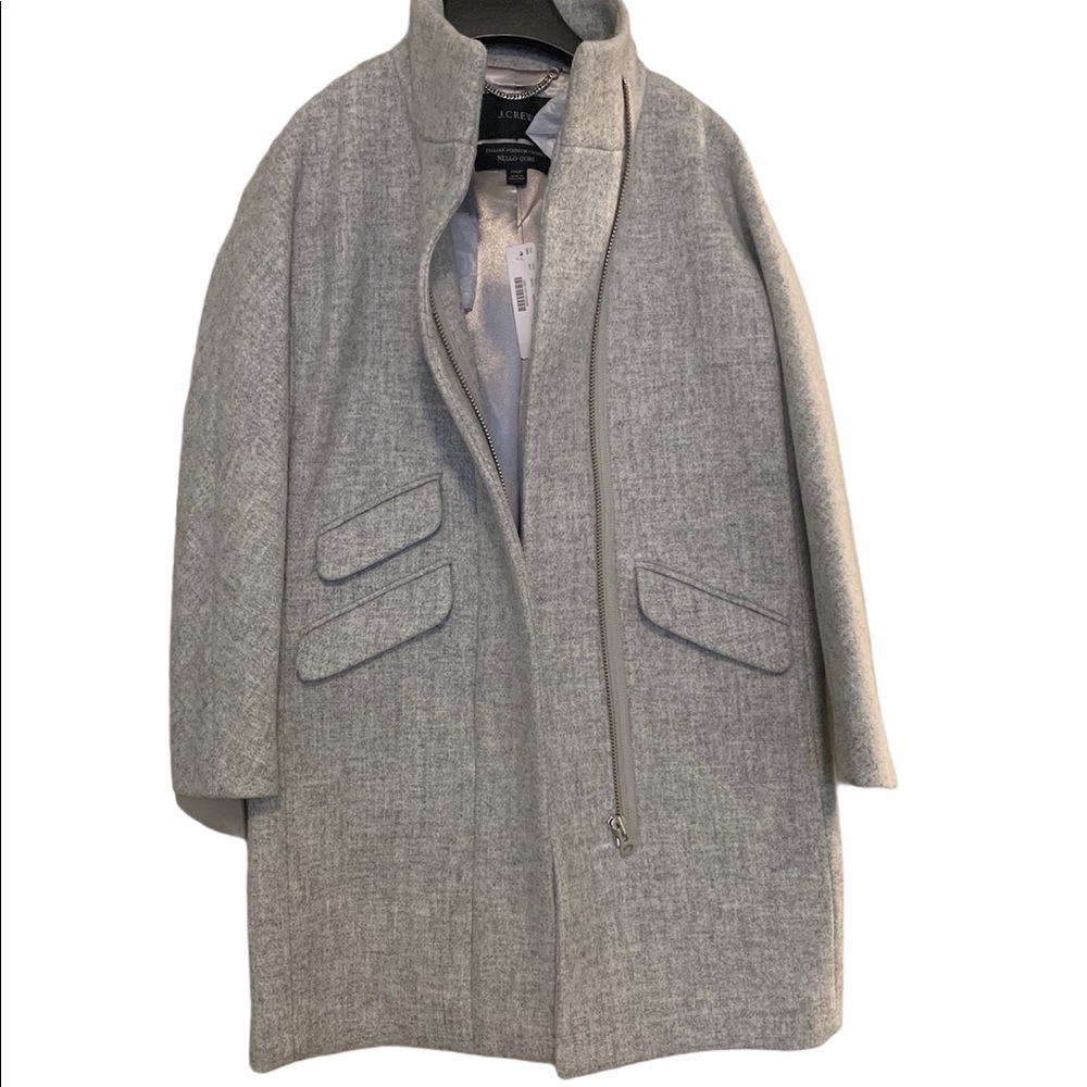 Jcrew Cocoon coat light gray NWT 00p